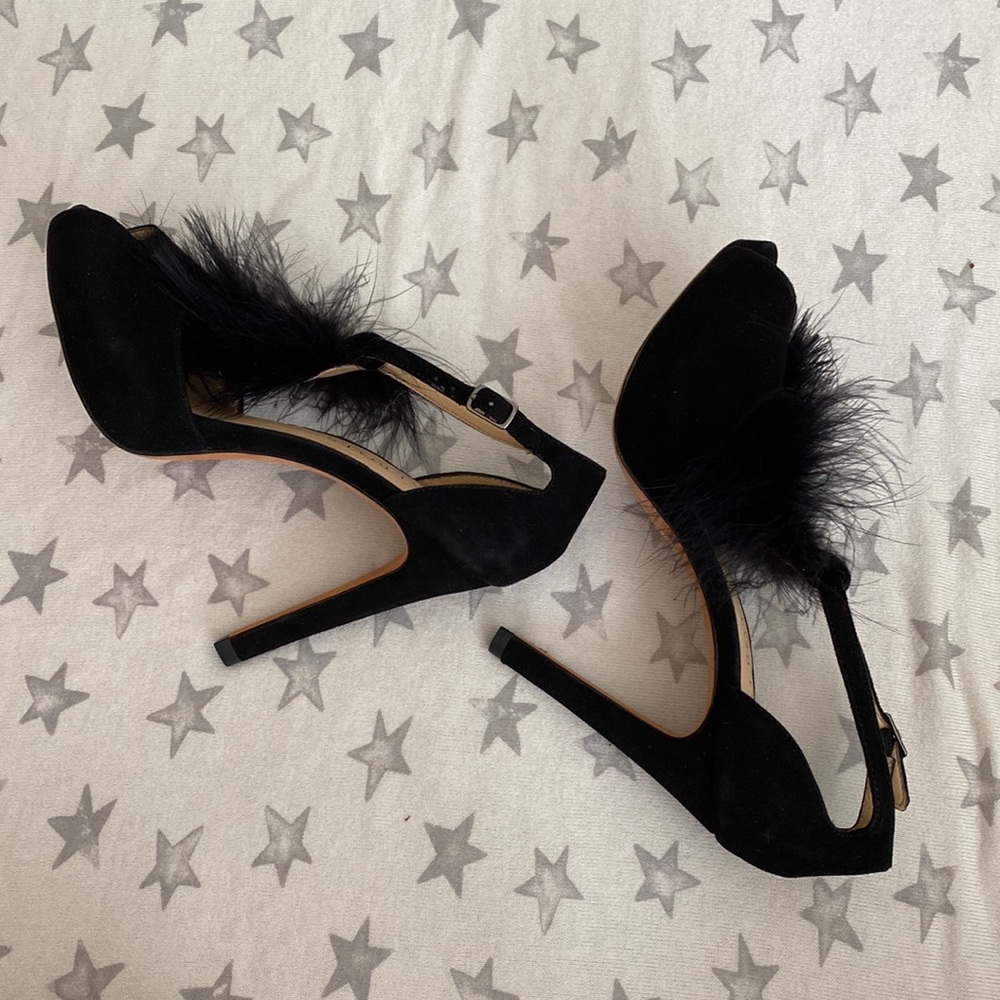 Talbots suede leather feather pumps size 5